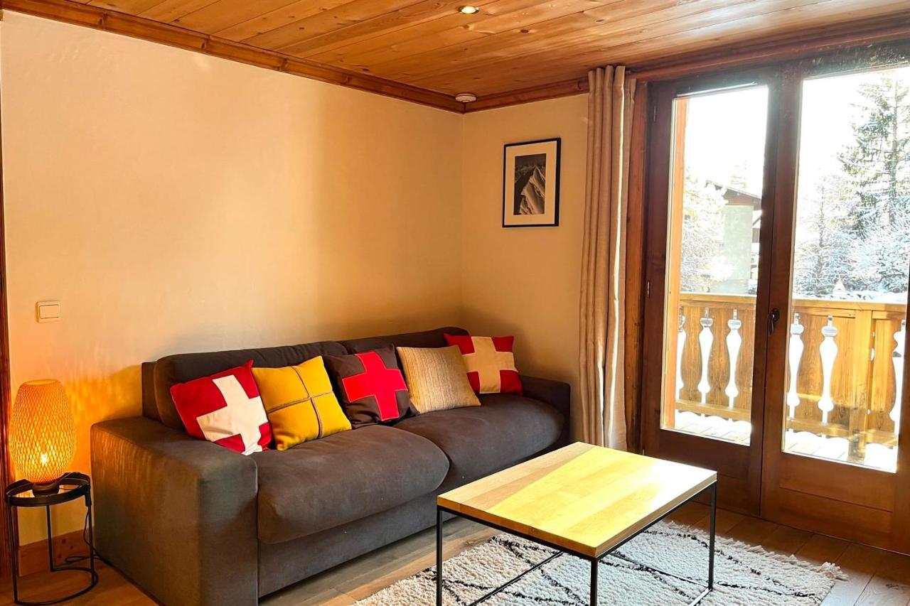 Chic And Cosy Apt With Balcony In Megeve Bagian luar foto